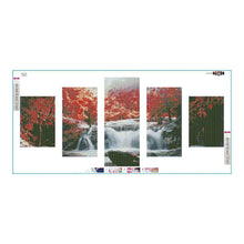 Load image into Gallery viewer, 5pcs/set Landscape - Full Drill Round Drill Painting - 95x45cm
