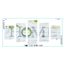 Load image into Gallery viewer, 5pcs/set Home - Full Drill Round Drill Painting - 95x45cm
