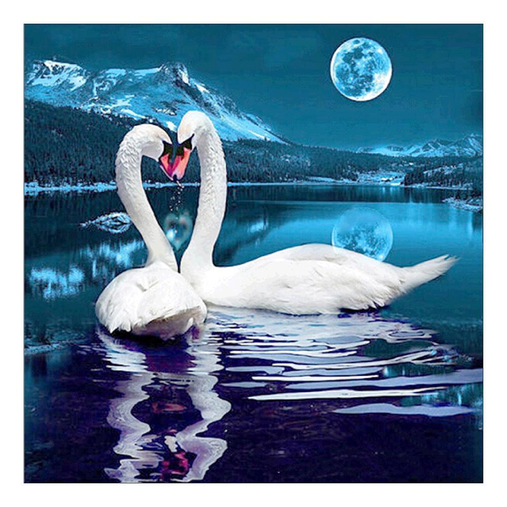 Swan Lake  - Full Diamond Painting - 30x30cm