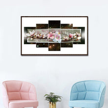 Load image into Gallery viewer, 5pcs/set Flower - Full Drill Round Drill Painting - 95x45cm
