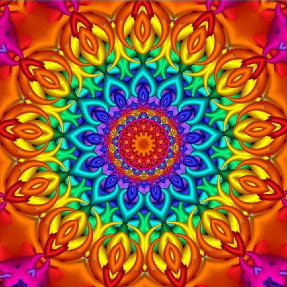 Retro Flower  - Full Diamond Painting - 30x30cm