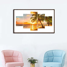 Load image into Gallery viewer, 5pcs Coconut Tree - Full Drill Round Drill - 95x45cm
