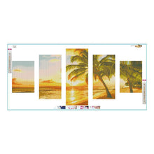 Load image into Gallery viewer, 5pcs Coconut Tree - Full Drill Round Drill - 95x45cm
