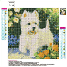 Load image into Gallery viewer, White Puppy - Full Diamond Painting - 30x30cm
