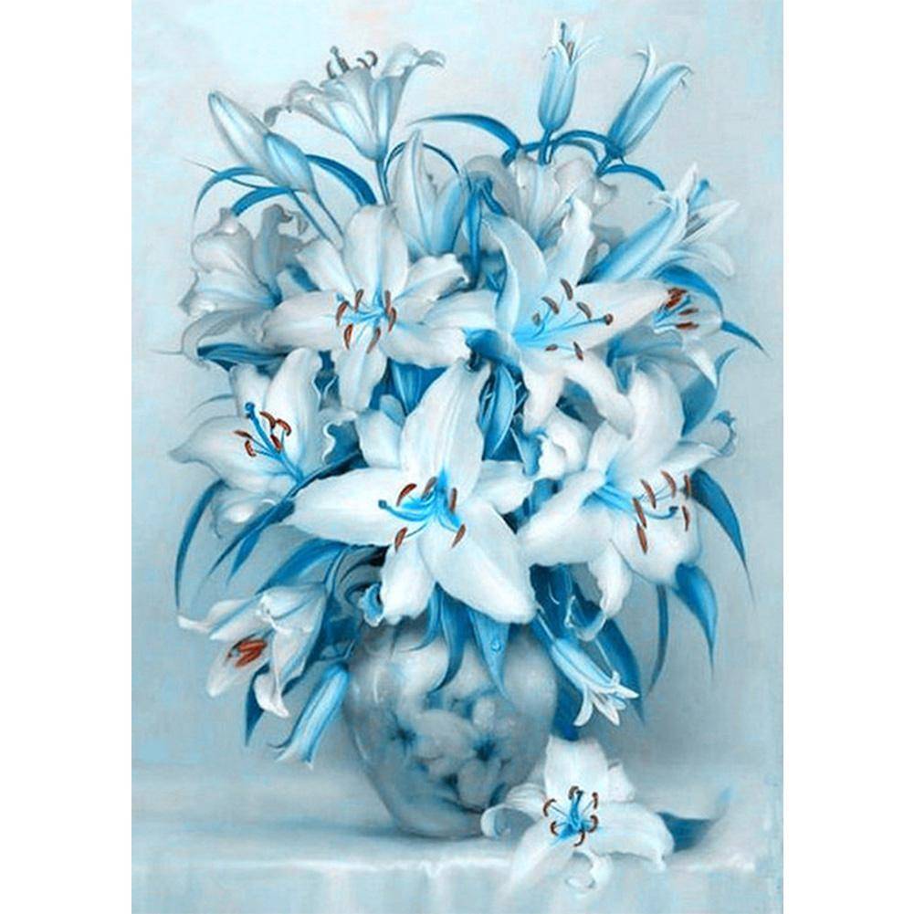 Lily Flower - Full Drill Round Drill - 30x40cm