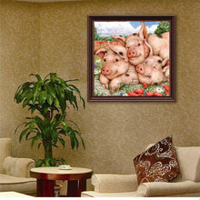 Load image into Gallery viewer, Pink Pig  - Full Diamond Painting - 30x30cm
