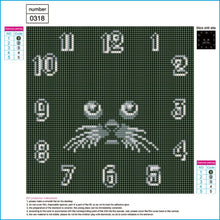 Load image into Gallery viewer, Clock Cat  - Full Diamond Painting - 30x30cm
