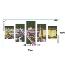 Load image into Gallery viewer, 5pcs/set City - Full Drill Round Drill Painting - 95x45cm

