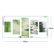 Load image into Gallery viewer, 5pcs/set Bamboo Stone - Full Drill Round Drill Painting - 95x45cm
