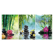 Load image into Gallery viewer, 3pcs/set Stone - Full Drill Round Drill Painting - 80x40cm
