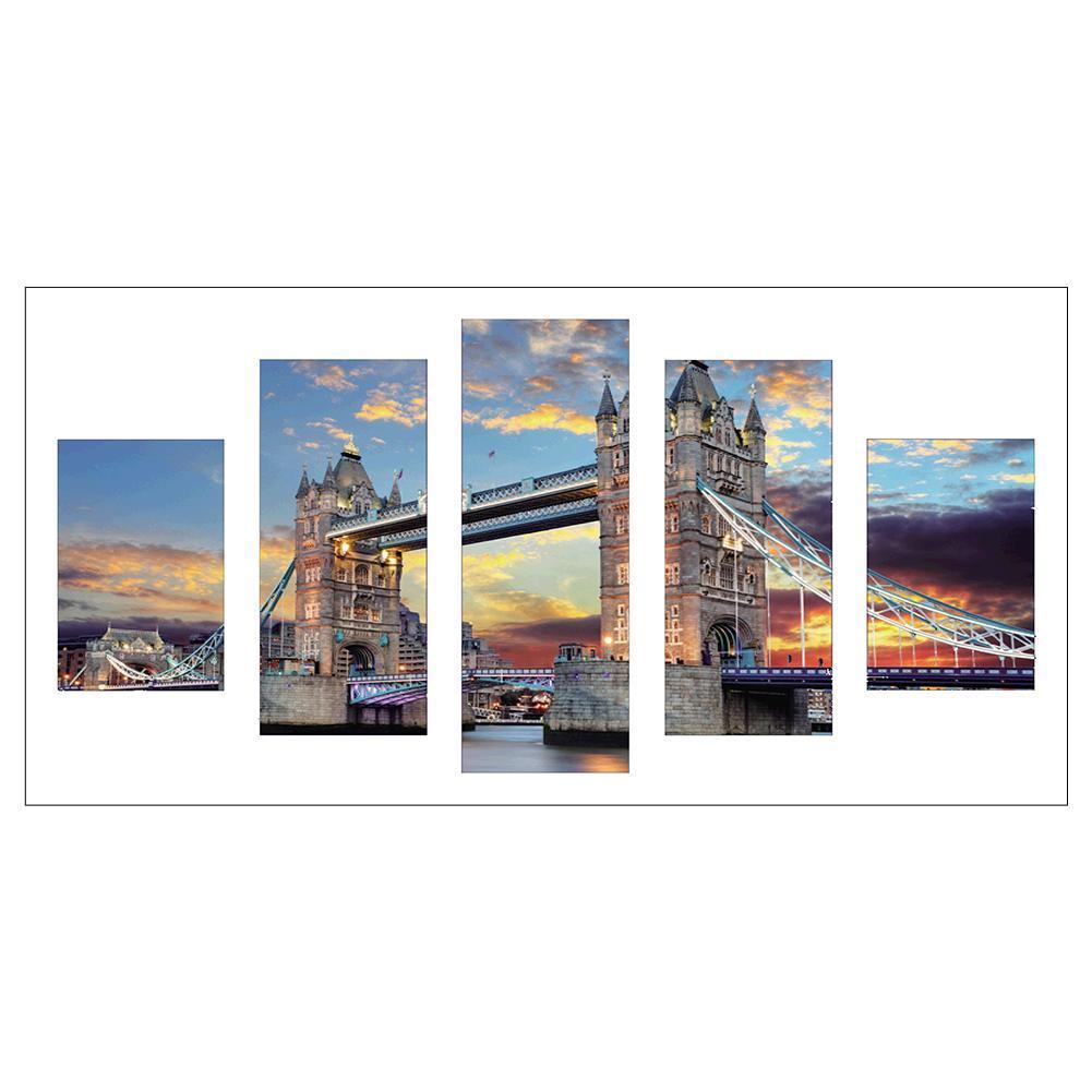 5pcs Aerial Bridge - Full Drill Round Drill - 95x45cm