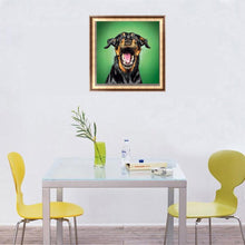 Load image into Gallery viewer, Black Yellow Dog - Full Drill Round Drill - 25x25cm
