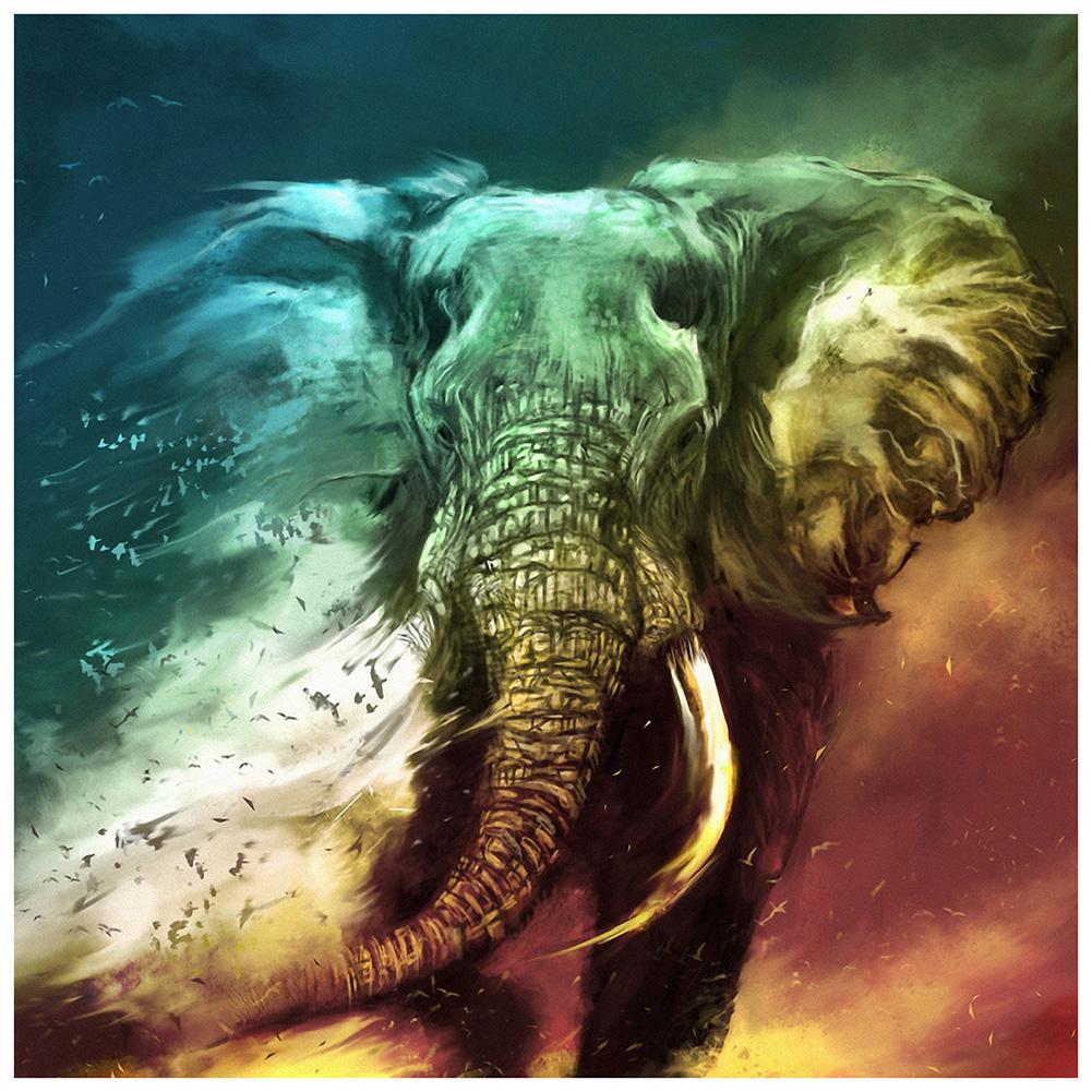 Elephant  - Full Diamond Painting - 30x30cm