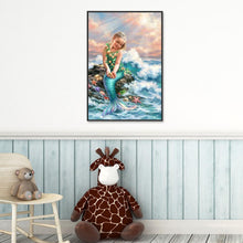 Load image into Gallery viewer, Sea Fish Girl - Full Drill Round Drill - 40x30cm
