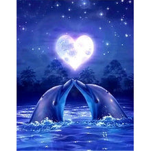 Load image into Gallery viewer, Dolphin Love - Full Drill Round Drill - 40x30cm
