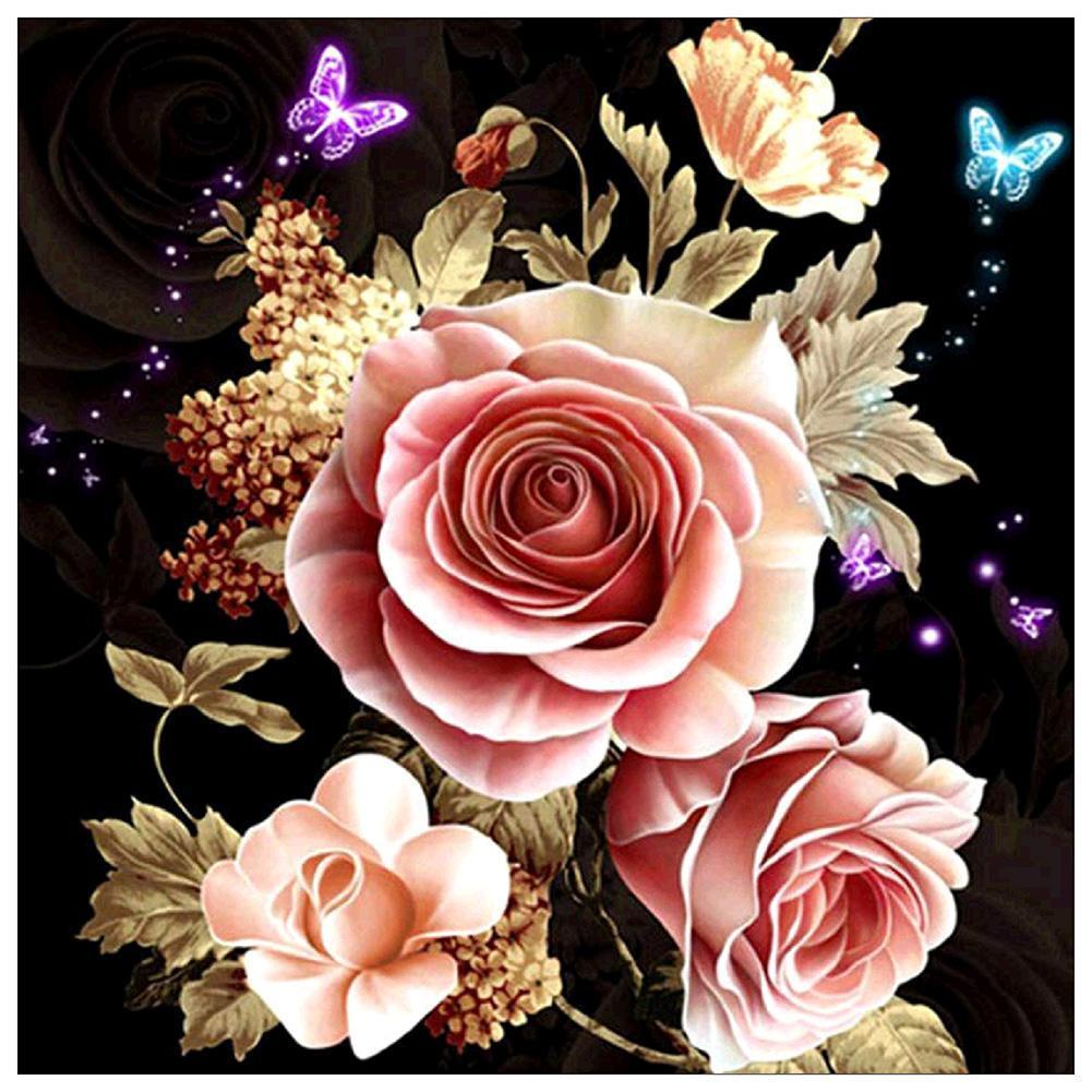 Warm Flowers  - Full Diamond Painting - 30x30cm