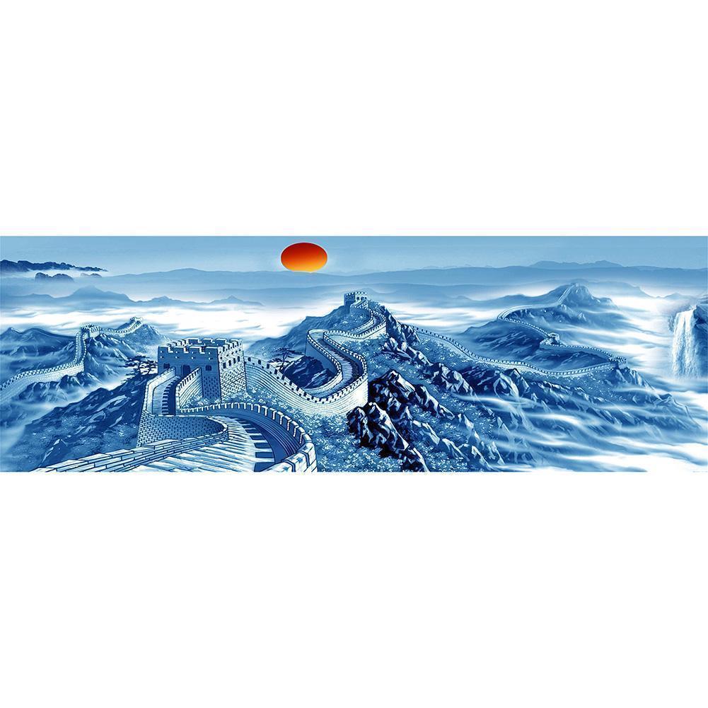 The Great Wall - Full Drill Round Drill Painting - 80x30cm