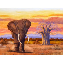 Load image into Gallery viewer, Walking Elephant - Full Drill Round Drill - 40x30cm
