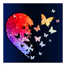 Load image into Gallery viewer, Butterfly Heart  - Full Diamond Painting - 30x30cm
