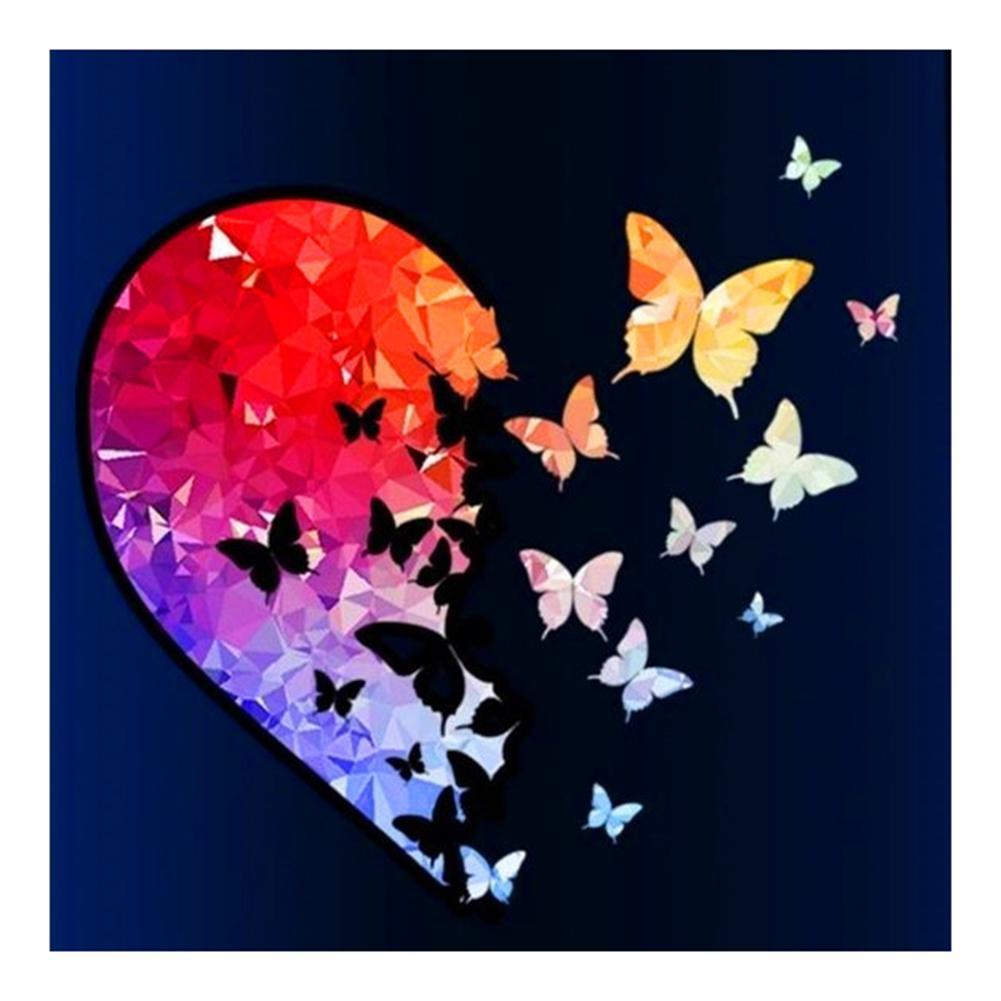 Butterfly Heart  - Full Diamond Painting - 30x30cm
