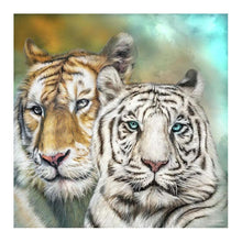 Load image into Gallery viewer, Double Tigers  - Full Diamond Painting - 30x30cm

