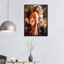 Load image into Gallery viewer, Father Children - Full Drill Round Drill - 40x30cm
