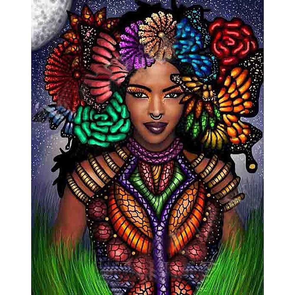 Ethnic Character  - Full Drill Round Drill - 40x30cm