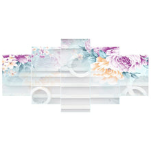 Load image into Gallery viewer, 5pcs/set Flower - Full Drill Round Drill Painting - 95x45cm
