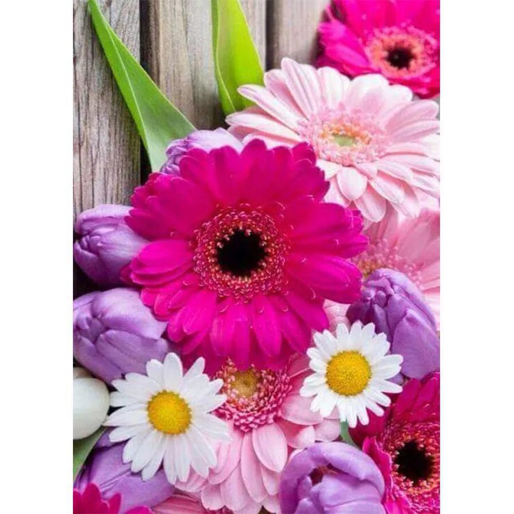 Flower - Full Drill Round Drill - 40x30cm