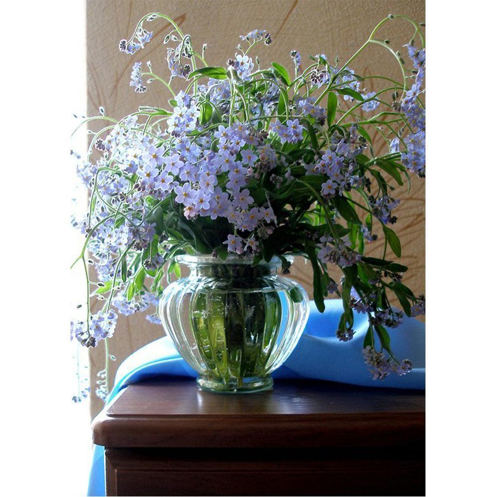 Flower - Full Drill Round Drill - 40x30cm