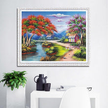 Load image into Gallery viewer, Village  - Full Drill Round Drill - 40x30cm
