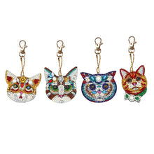 Load image into Gallery viewer, 4pcs Cat DIY Keychain
