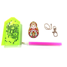 Load image into Gallery viewer, 5pcs Matryoshka DIY Keychain
