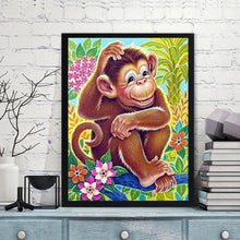 Load image into Gallery viewer, Monkey  - Full Drill Round Drill - 30x40cm
