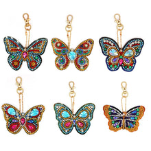 Load image into Gallery viewer, 6pcs Butterfly DIY Keychain
