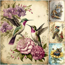 Load image into Gallery viewer, Bird-Full Round Diamond Painting-30x40cm
