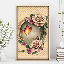 Load image into Gallery viewer, Flower Butterfly  - Full Drill Round Drill - 30x35cm
