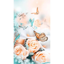 Load image into Gallery viewer, Flower Butterfly  - Full Drill Round Drill - 30x37cm
