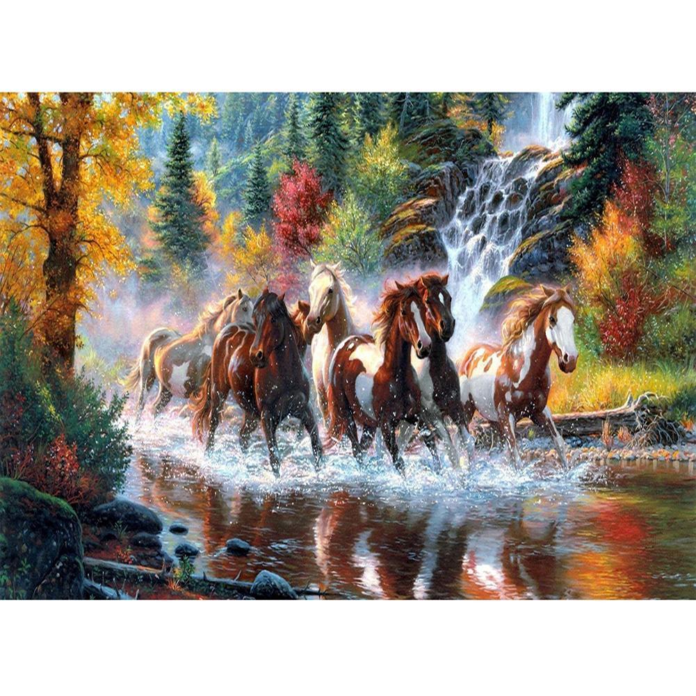 Horse  - Full Drill Round Drill - 40x30cm