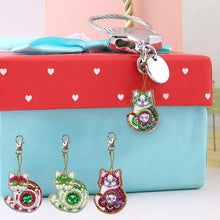 Load image into Gallery viewer, 4pcs Cat DIY Keychain
