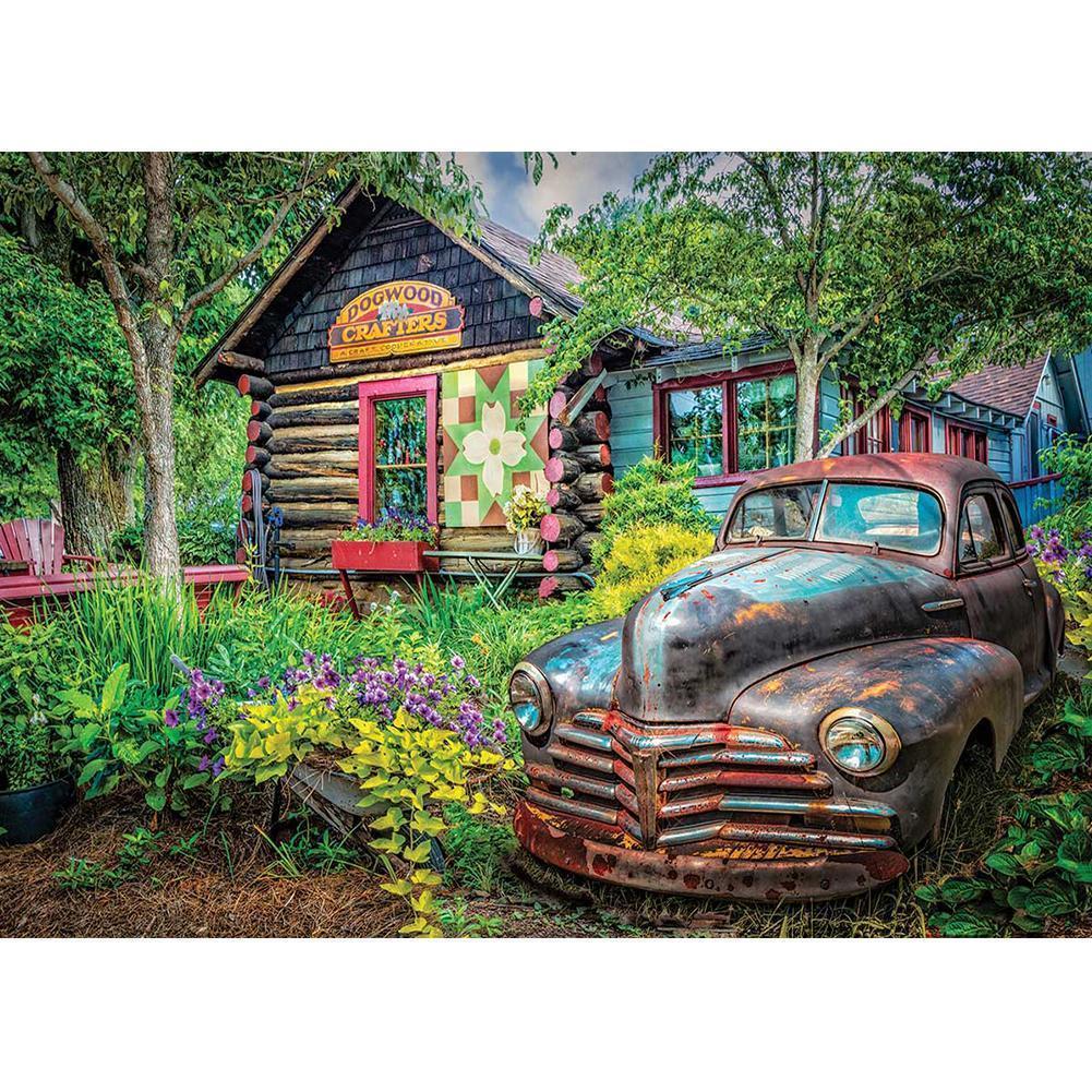 Car Scenery  - Full Drill Round Drill - 40x30cm