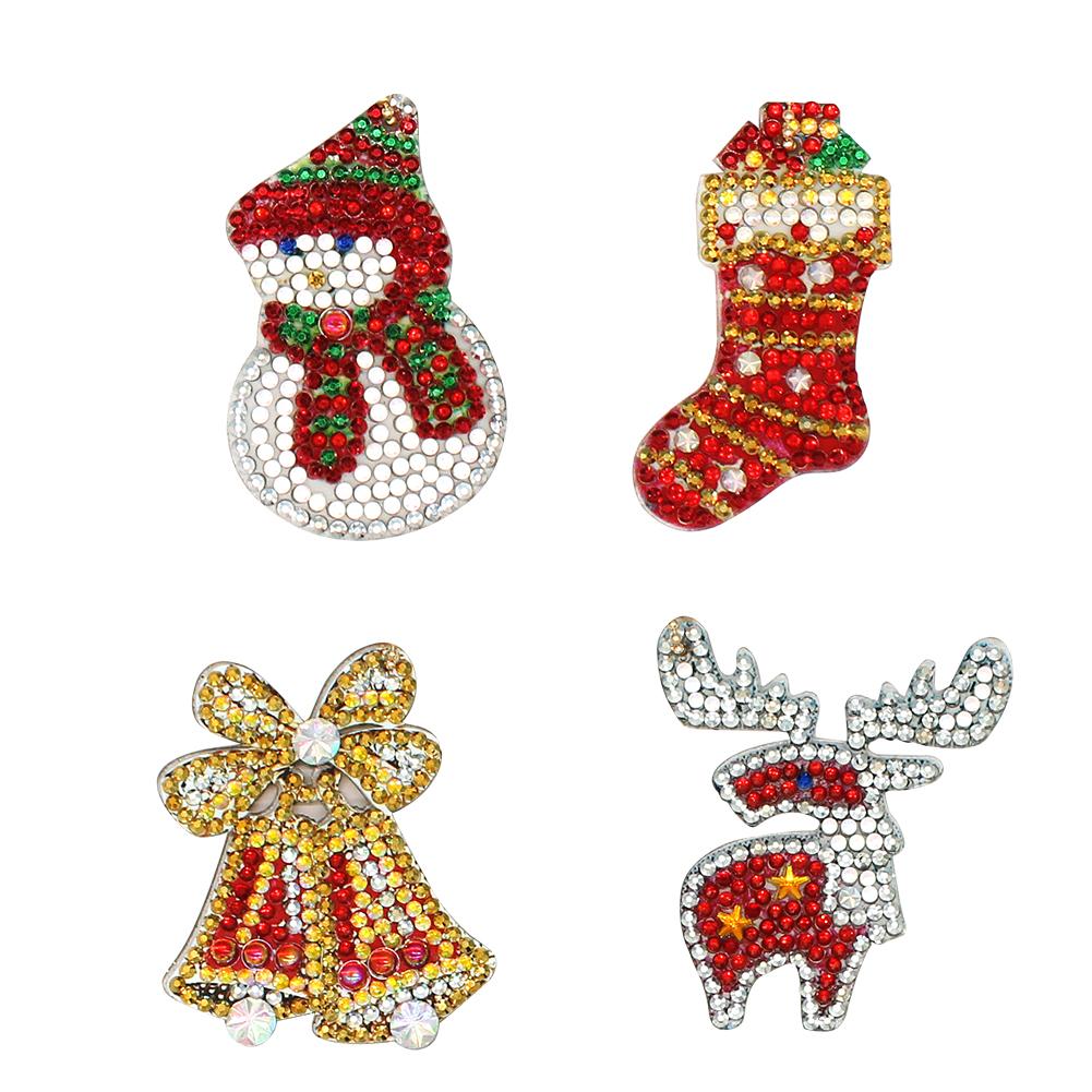 4pcs Christmas DIY Keychain