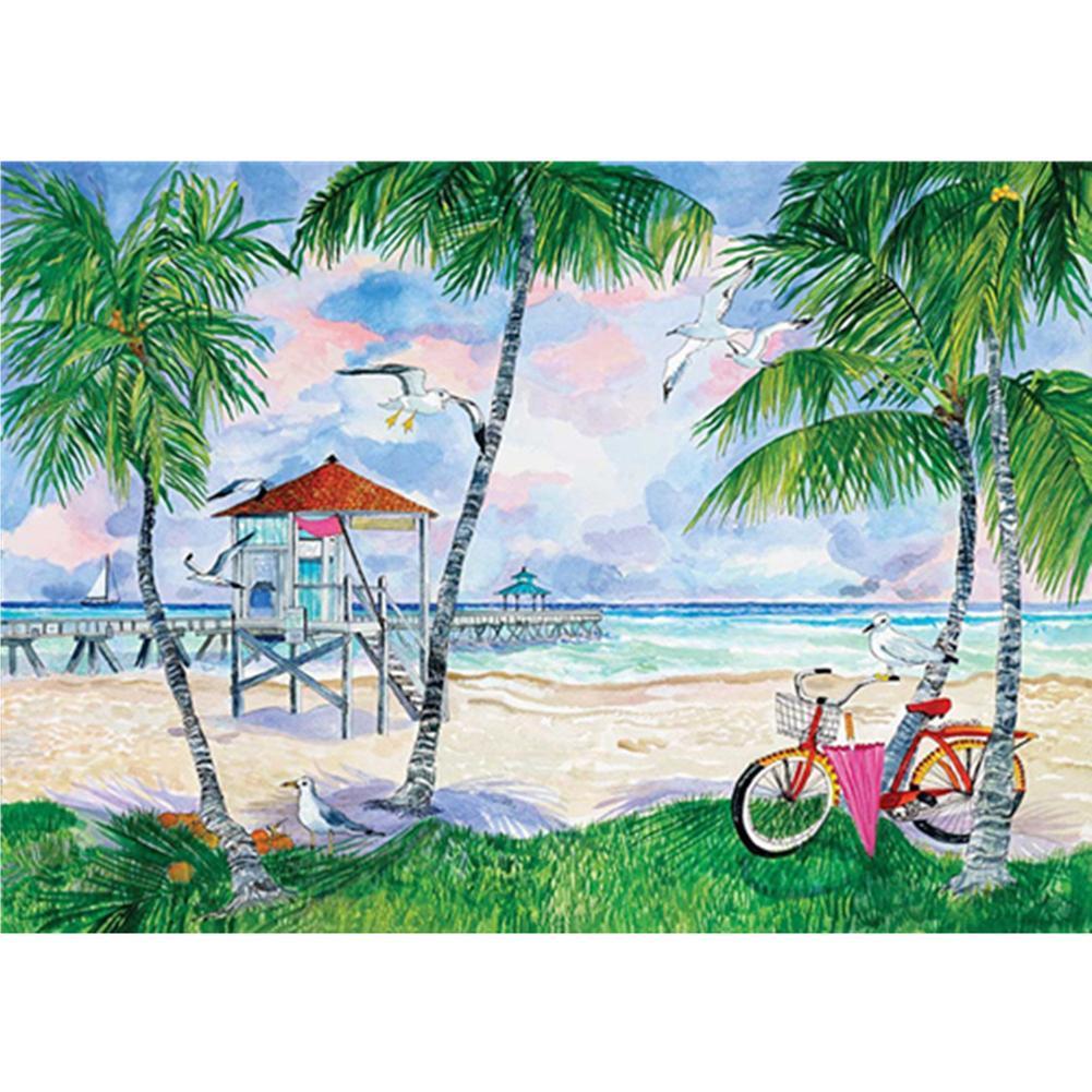 Ocean Beach  - Full Drill Round Drill - 40x30cm