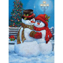 Load image into Gallery viewer, Snowman  - Full Drill Round Drill - 30x40cm
