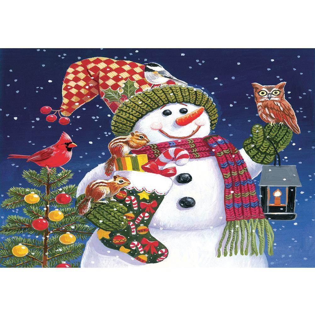 Snowman  - Full Drill Round Drill - 40x30cm