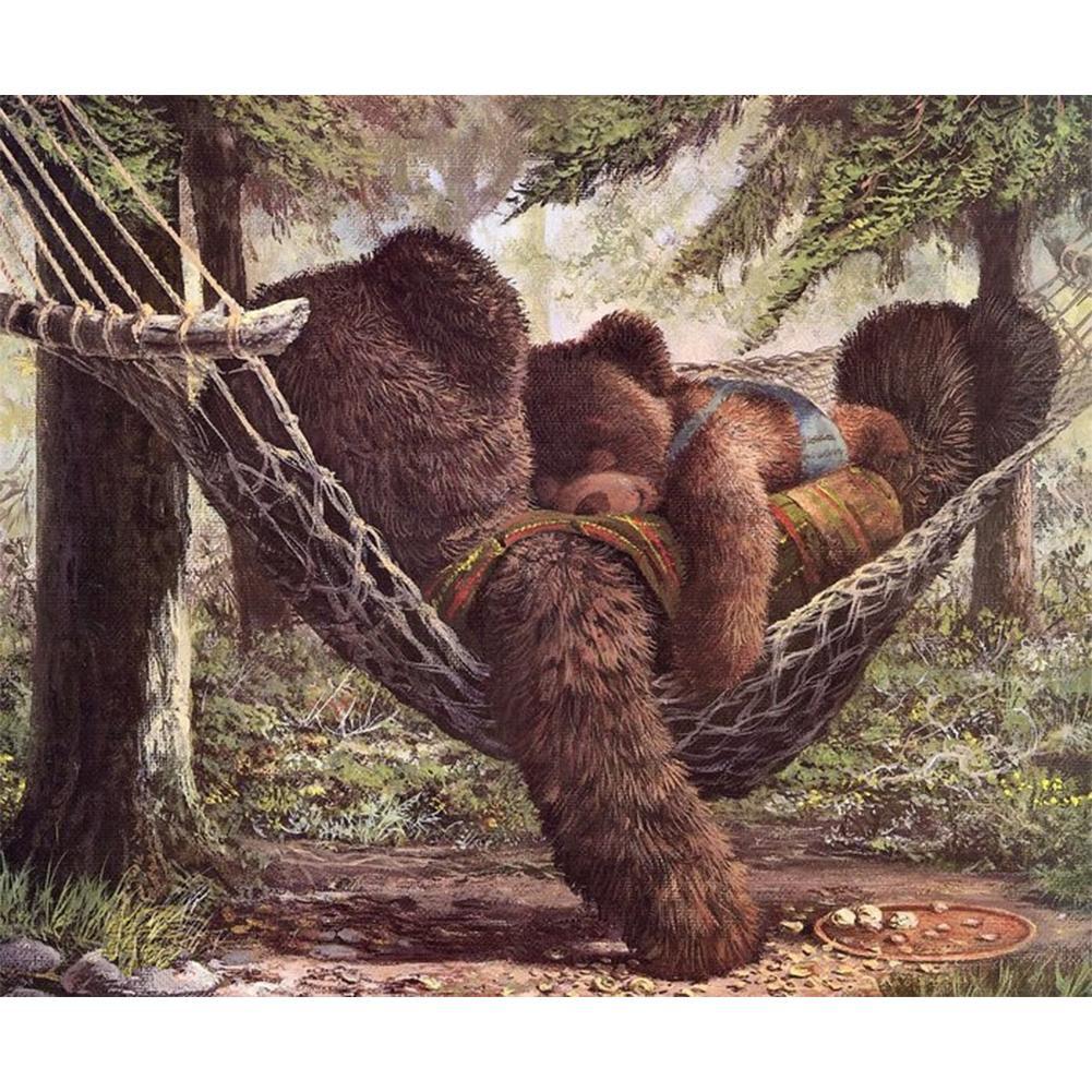 Bear  - Full Drill Round Drill - 35x30cm