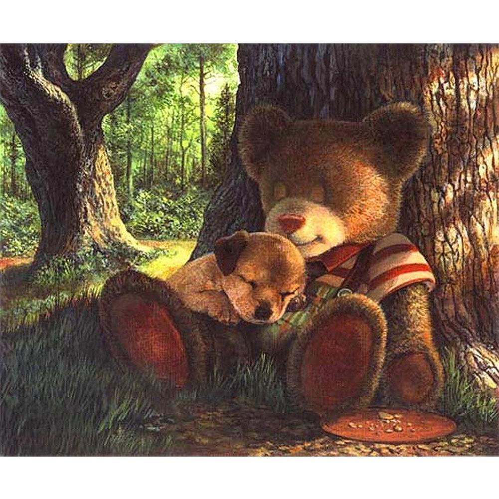 Bear  - Full Drill Round Drill - 35x30cm