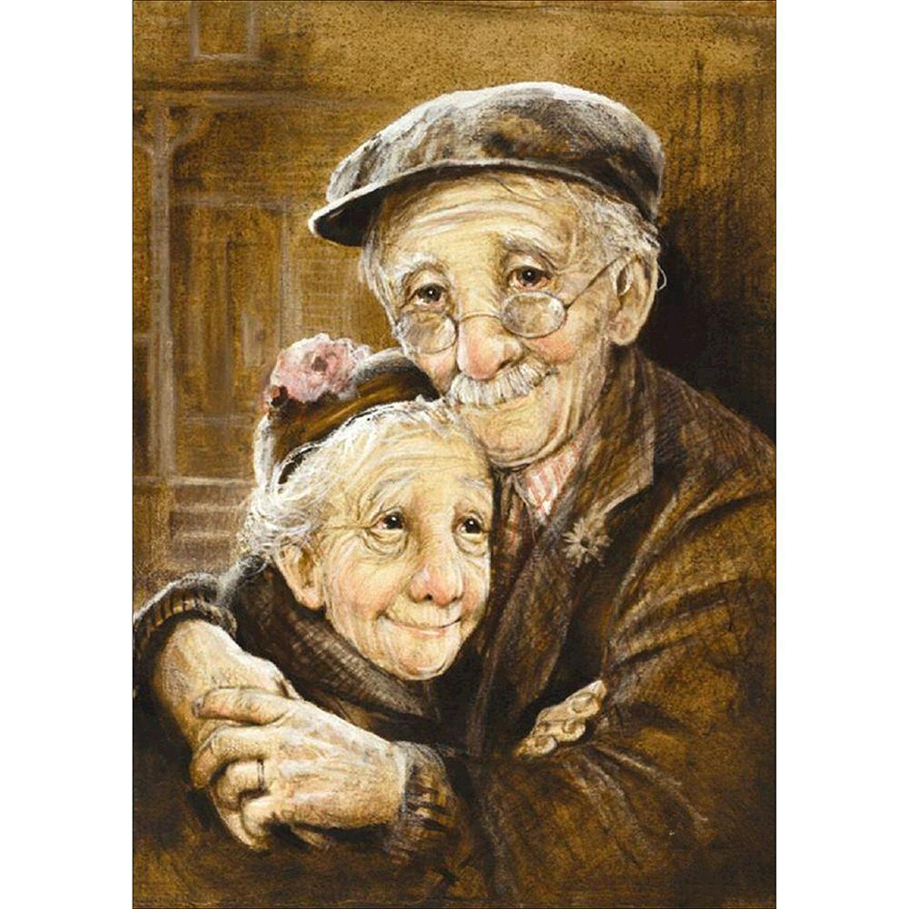 Older Couples  - Full Drill Round Drill - 30x40cm
