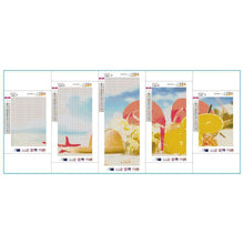 Load image into Gallery viewer, 5pcs/set Beach - Full Drill Round Drill Painting  - 95x45cm
