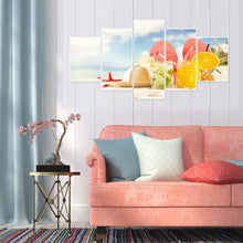 Load image into Gallery viewer, 5pcs/set Beach - Full Drill Round Drill Painting  - 95x45cm
